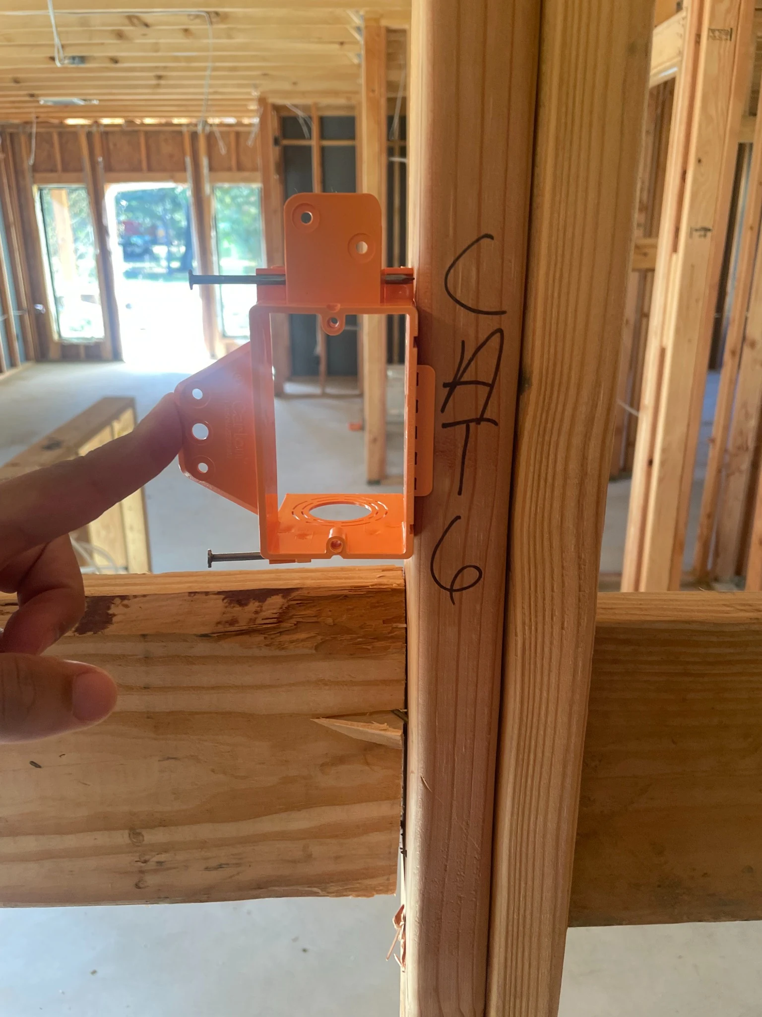 Electrical rough-in and panel work during construction