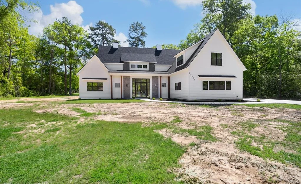 Completed custom home exterior