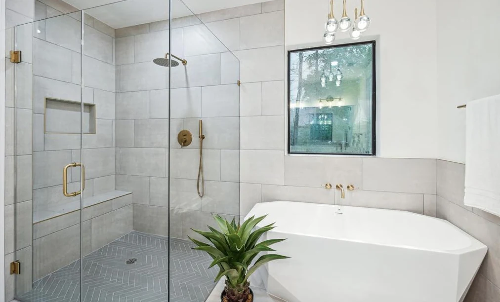 Finished primary bathroom