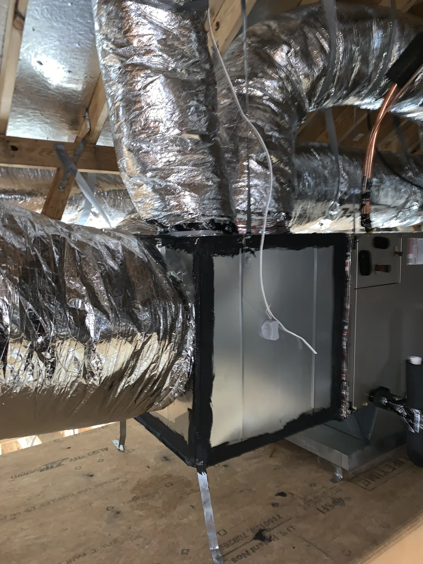 HVAC rough-in and ductwork construction