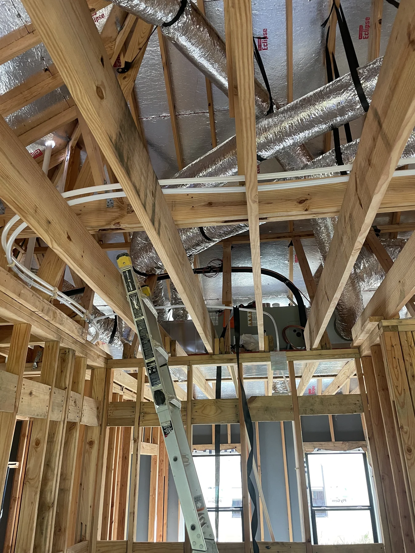 HVAC rough-in and ductwork construction