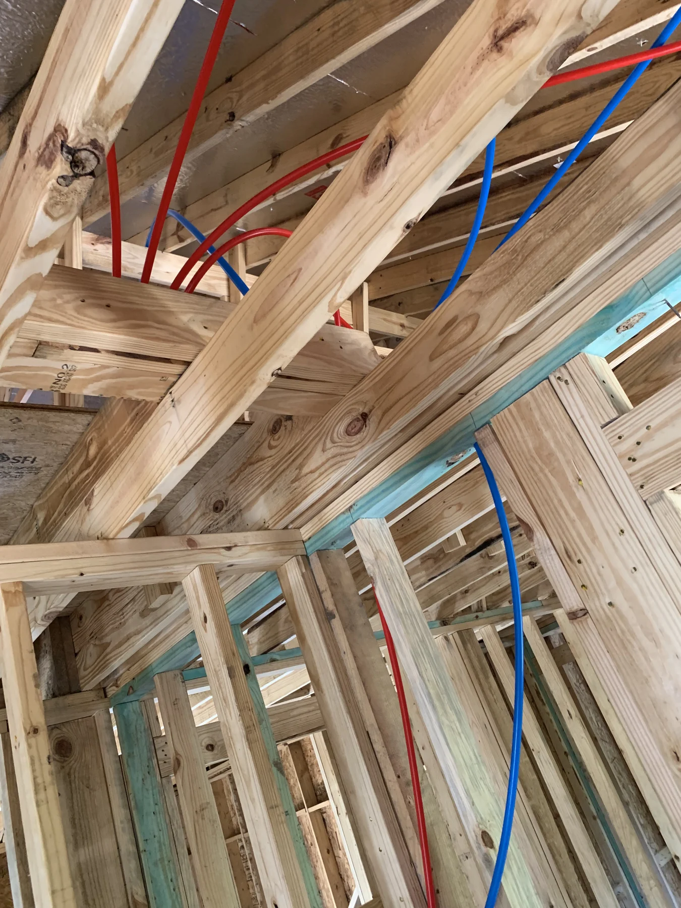 Plumbing rough-in during construction
