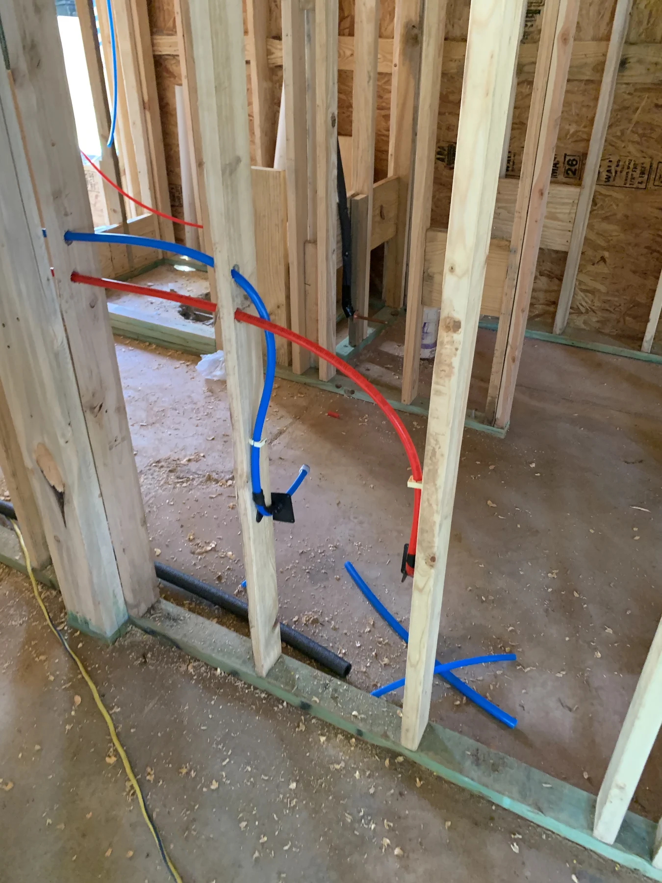 plumbing rough-in construction